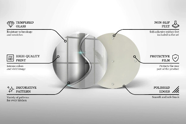 Steklena podloga za rezanje Abstraktna srebrna kovina