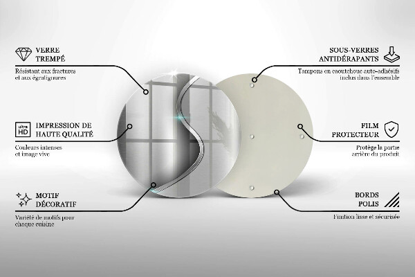 Steklena podloga za rezanje Abstraktna srebrna kovina