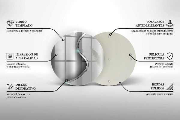 Steklena podloga za rezanje Abstraktna srebrna kovina