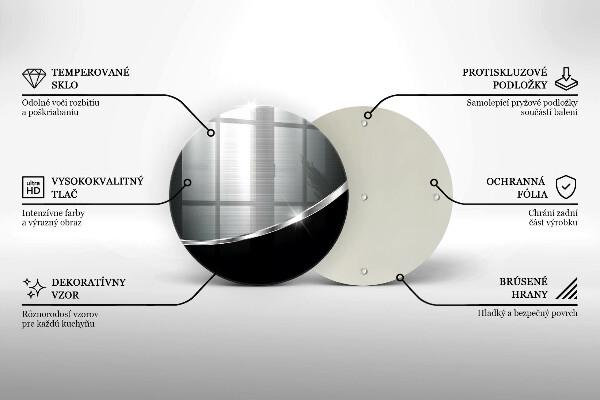 Steklena podloga za rezanje Abstrakcija s kovino