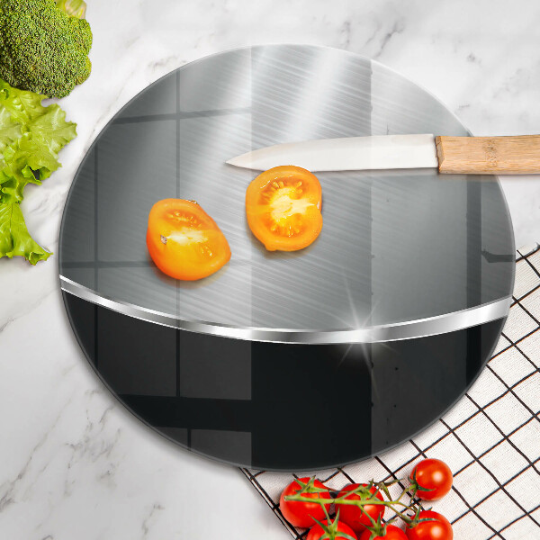 Steklena podloga za rezanje Abstrakcija s kovino