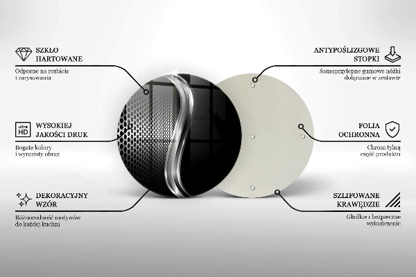 Steklena podloga za rezanje Kovinska konstrukcija