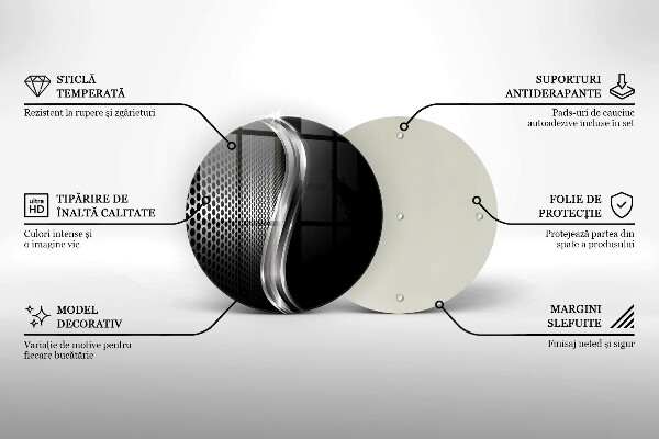 Steklena podloga za rezanje Kovinska konstrukcija