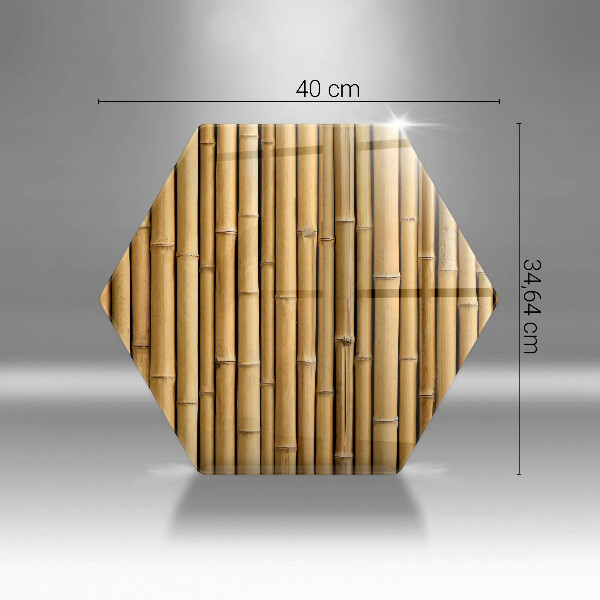 Steklena podloga za rezanje Naravni boho bambus