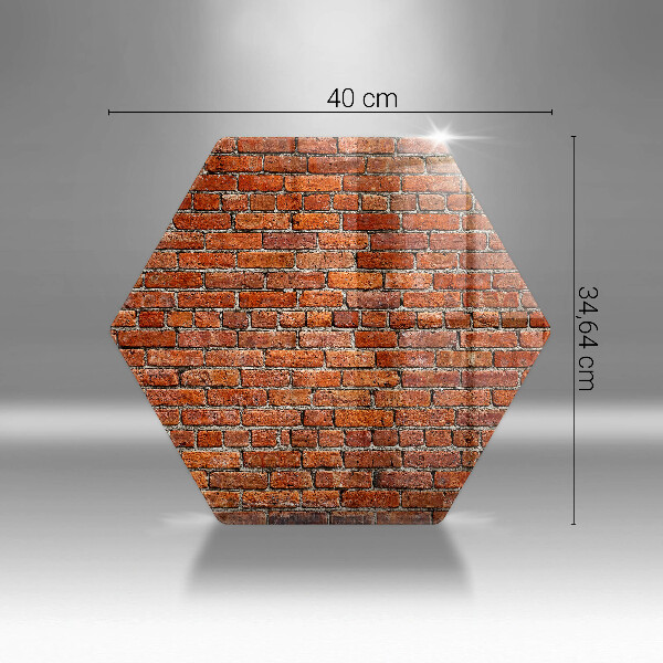 Steklena podloga za rezanje Stena iz opečne stene