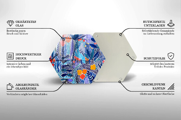 Steklena podloga za rezanje Pobarvan travnik