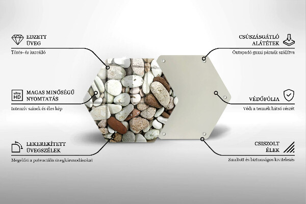 Steklena podloga za rezanje Ozadje majhnih kamnov
