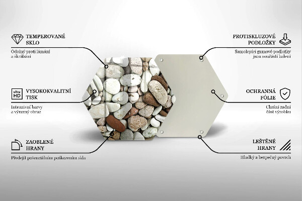 Steklena podloga za rezanje Ozadje majhnih kamnov