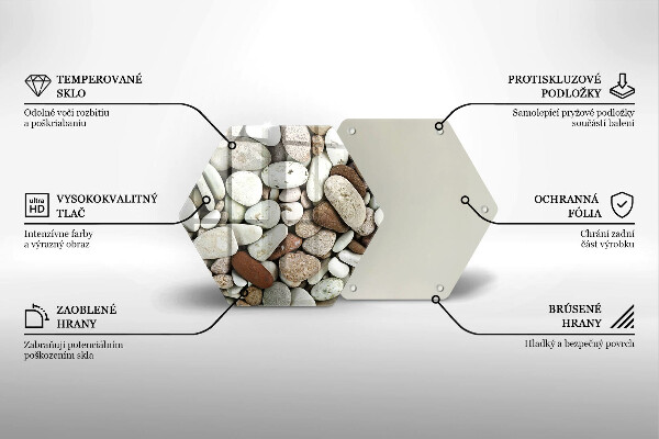 Steklena podloga za rezanje Ozadje majhnih kamnov