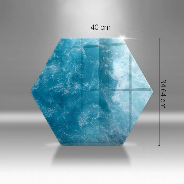 Steklena podloga za rezanje Modra voda