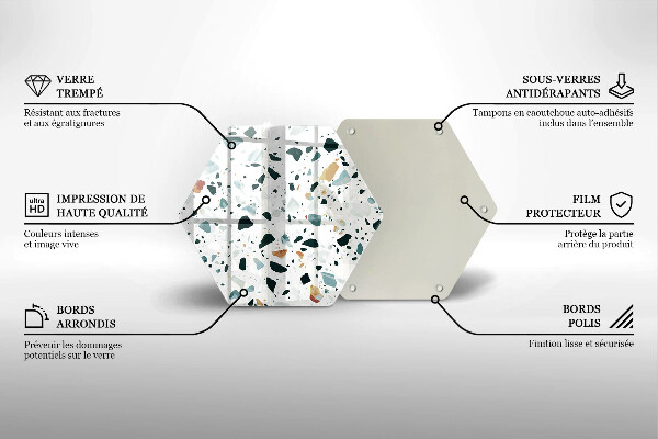 Steklena podloga za rezanje Lahka kamenina