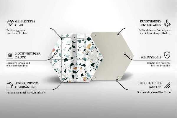 Steklena podloga za rezanje Lahka kamenina