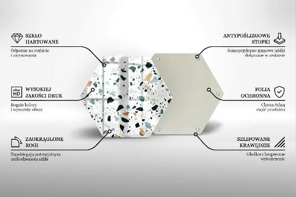 Steklena podloga za rezanje Lahka kamenina