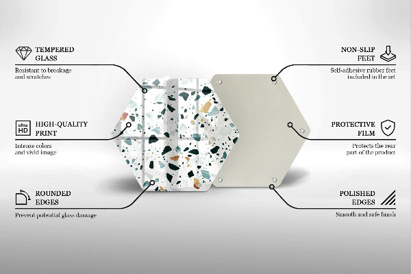 Steklena podloga za rezanje Lahka kamenina