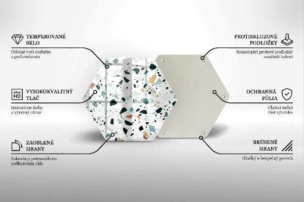 Steklena podloga za rezanje Lahka kamenina