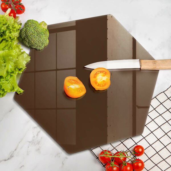 Steklena podloga za rezanje Rjave barve