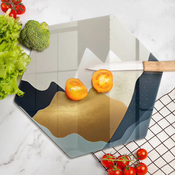 Steklena podloga za rezanje Abstraktne gore