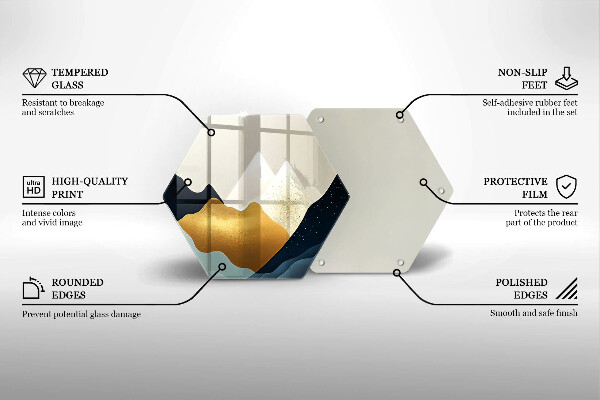 Steklena podloga za rezanje Abstraktne gore