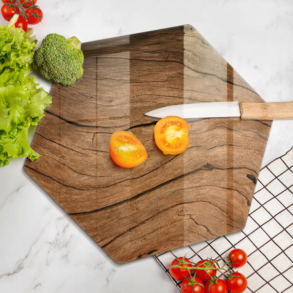 Steklena podloga za rezanje Tekstura lesene plošče