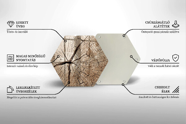 Steklena podloga za rezanje Prerez drevesa