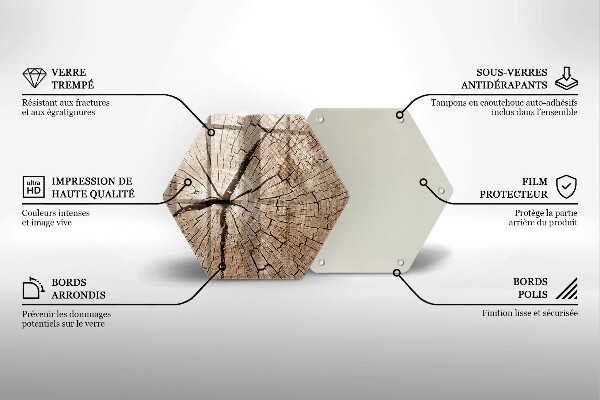 Steklena podloga za rezanje Prerez drevesa