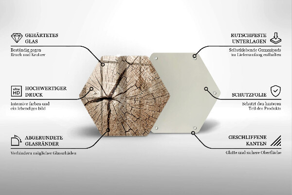 Steklena podloga za rezanje Prerez drevesa