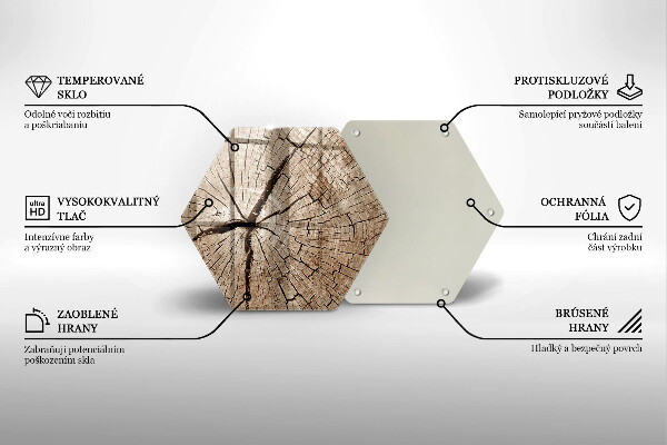 Steklena podloga za rezanje Prerez drevesa