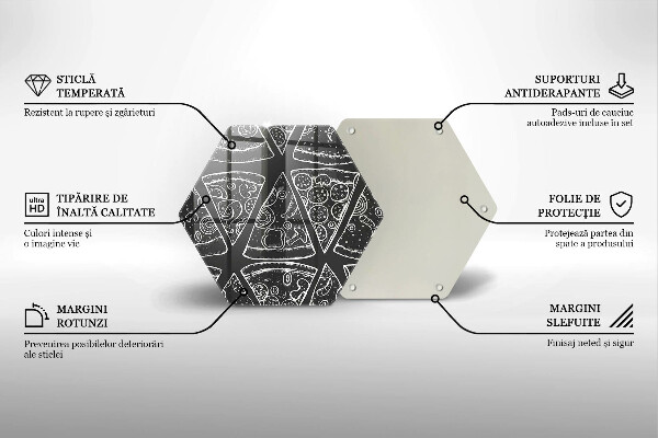 Steklena podloga za rezanje Ilustracija pice