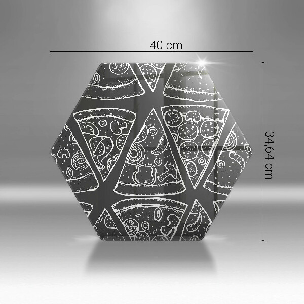 Steklena podloga za rezanje Ilustracija pice