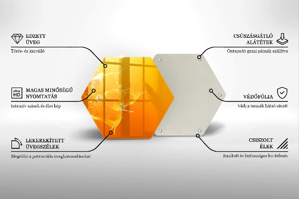 Steklena podloga za rezanje Sočno oranžno sadje
