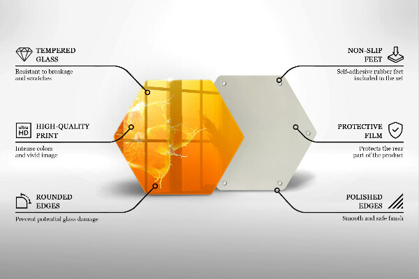 Steklena podloga za rezanje Sočno oranžno sadje
