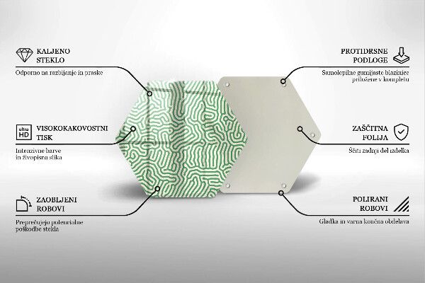 Steklena podloga za rezanje Abstraktne črte
