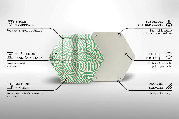 Steklena podloga za rezanje Abstraktne črte