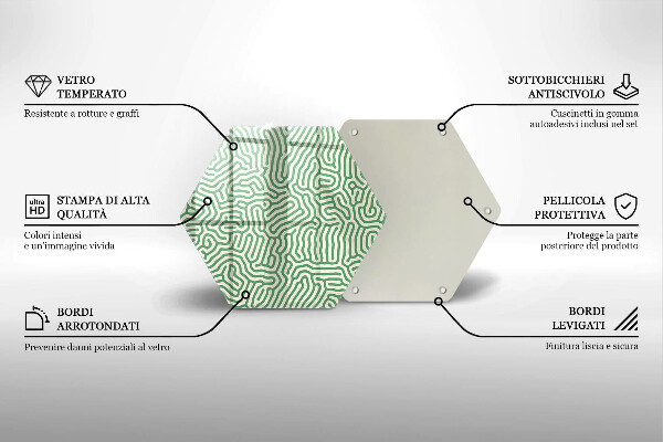 Steklena podloga za rezanje Abstraktne črte