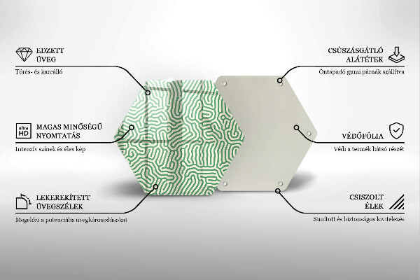 Steklena podloga za rezanje Abstraktne črte