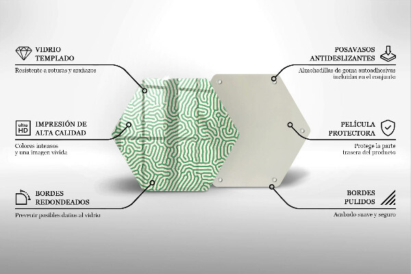 Steklena podloga za rezanje Abstraktne črte