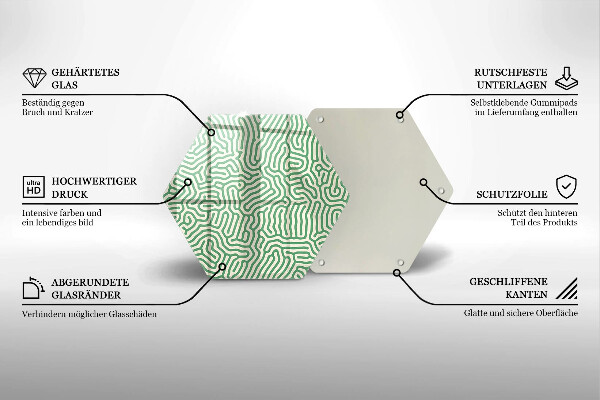 Steklena podloga za rezanje Abstraktne črte