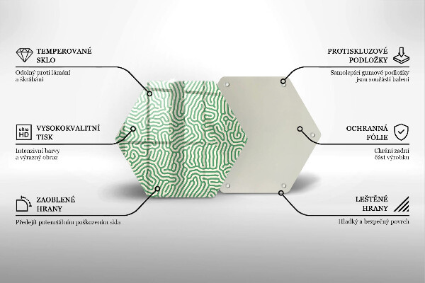 Steklena podloga za rezanje Abstraktne črte