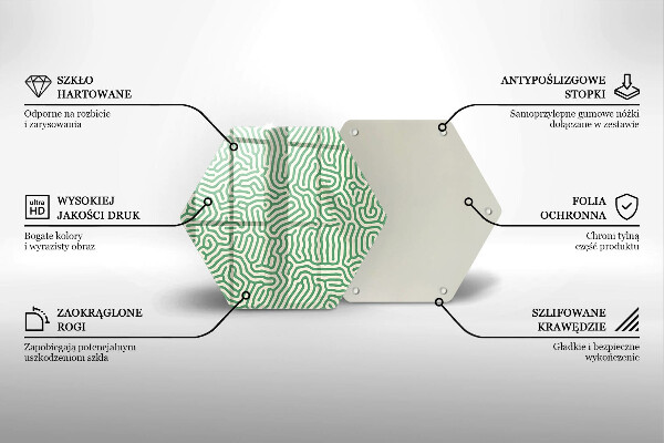 Steklena podloga za rezanje Abstraktne črte