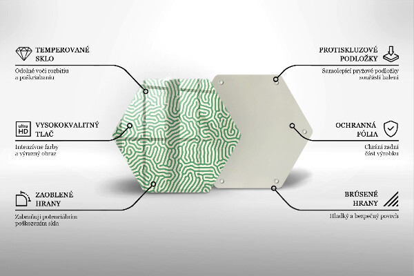 Steklena podloga za rezanje Abstraktne črte