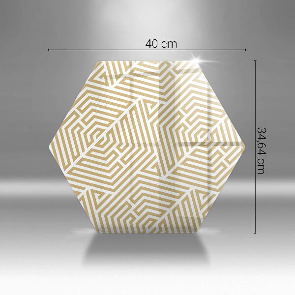 Steklena podloga za rezanje Geometrijske črte