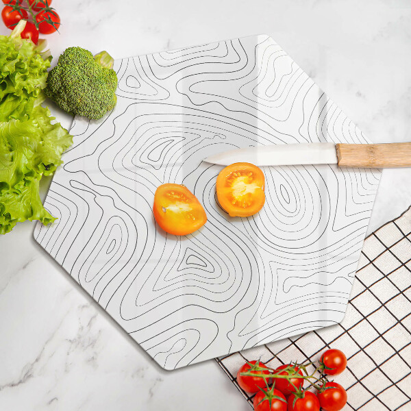 Steklena podloga za rezanje Abstraktne oblike