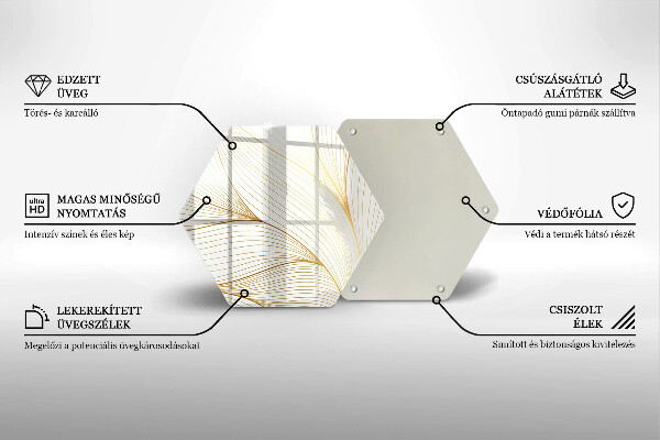 Steklena podloga za rezanje Vzorec modernih linij