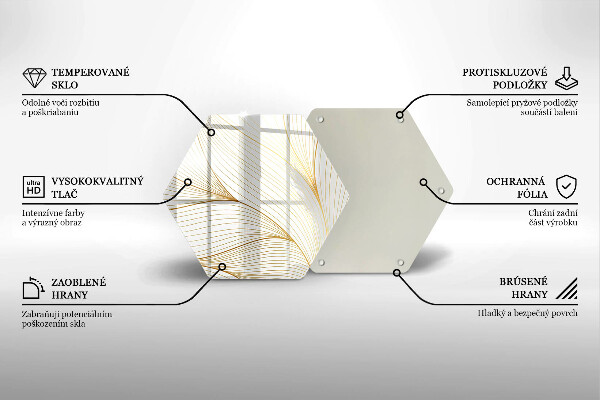 Steklena podloga za rezanje Vzorec modernih linij