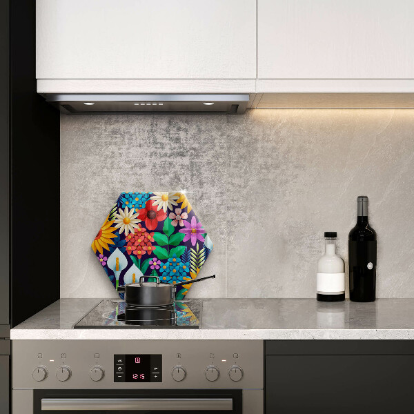 Steklena podloga za rezanje Ilustracija travniškega cvetja