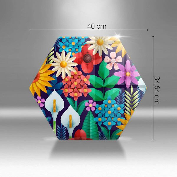 Steklena podloga za rezanje Ilustracija travniškega cvetja