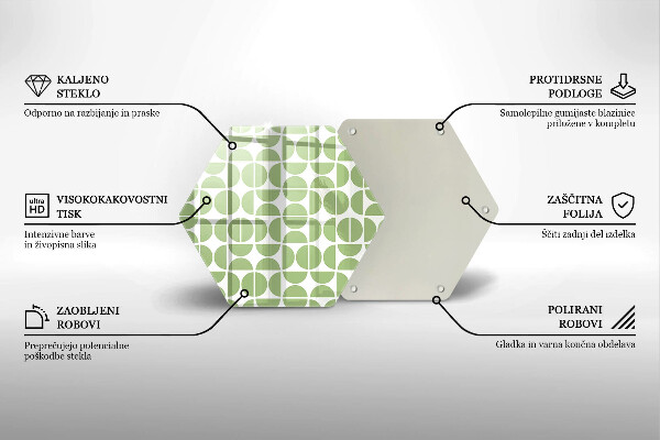 Steklena podloga za rezanje Vzorec boho oblik