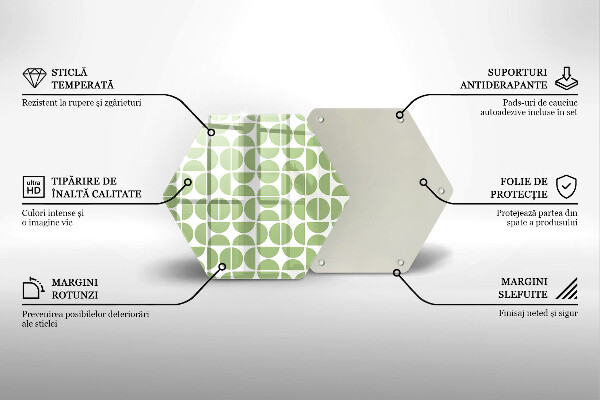 Steklena podloga za rezanje Vzorec boho oblik