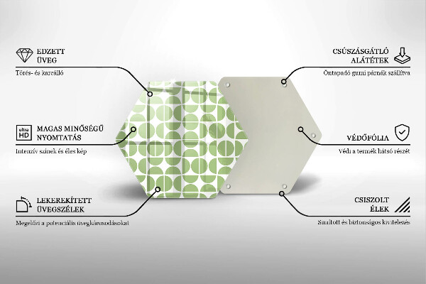 Steklena podloga za rezanje Vzorec boho oblik