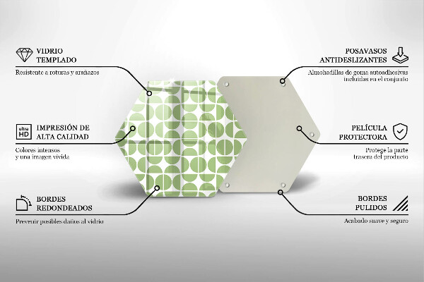 Steklena podloga za rezanje Vzorec boho oblik